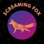 Screaming Fox (illustration of a fox in a purple circle)