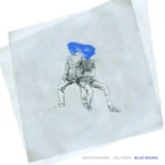 Adrean Farrugia, Joel Frahm, Blued Dharma (B&W pencil Illustration of two people, their heads obscured by a blue scribble)